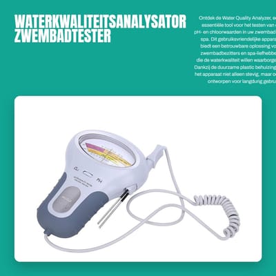 Dailygoods - Waterkwaliteitsanalysator - Zwembadtester - Elektronisch - 20 x 15 x 7 cm - Chloortester - Ph-meters - Geschikt voor zwembaden - Model 102B