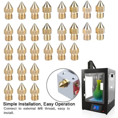 30PCS 3D Printer Nozzle Kit 1.75mm Filament Extruder Printkop Printer Accessoire