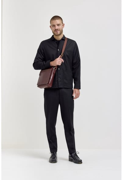 JOST Leren Schoudertas Skagen Crossbody Bag Black Zwart