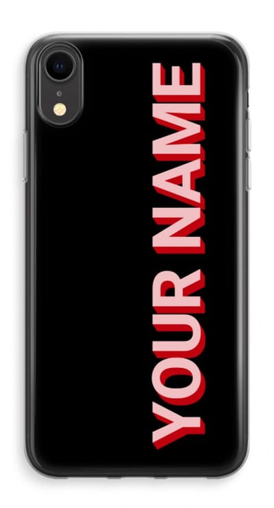 Gepersonaliseerd - Case Company® - Hoesje geschikt voor iPhone XR hoesje - Namecase - Soft Cover Telefoonhoesje - Bescherming aan alle Kanten en Schermrand