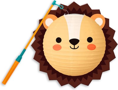 LUQ - Leeuw - Lampion - Sint Maarten - Lampionstokje - Met Lichtje - Dieren - TrekLampion - Papier - Kind - 1 Stuk