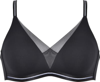 Naturana - Soft bh met mesh detail - 5658 - Zwart - 80B