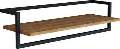 Wandkapstok Evje 80x30x20 cm houtkleurig en zwart