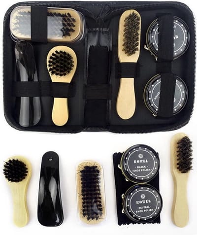 Nixnix® - Leder schoenverzorgings set - Leer - Schoen - Schoenpoets