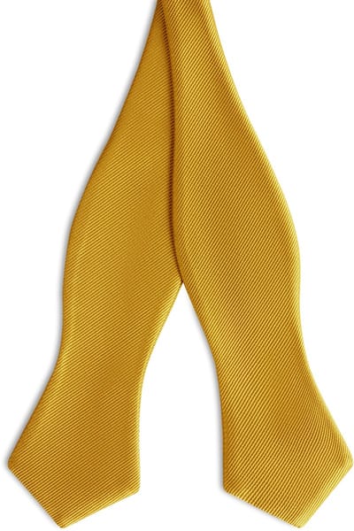 Goudbruine Zelfbinder Grosgrain Vlinderdas met Ruitvormige Punt
