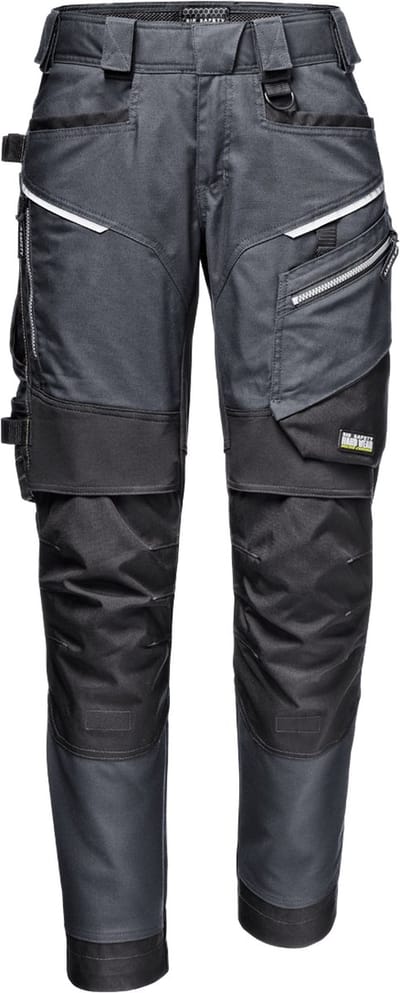 SIR SAFETY STRETCH CANVAS LADIES Werkbroek DAMES Veiligheidsbroek Grijs - Met Kniezak - Met D ring - Met Hamerlus