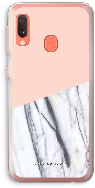 Case Company® - Hoesje geschikt voor Samsung Galaxy A20e hoesje - A touch of peach - Soft Cover Telefoonhoesje - Bescherming aan alle Kanten en Schermrand