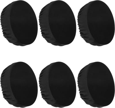 Wasbare Hooftelefoonhoezen - 3 Paar Zwarte Oorkappen, Rekbare en Zweetbestendige Oorkussens voor Sport en Gaming, Geschikt voor 3.54-4.33 Inch Oorkussens