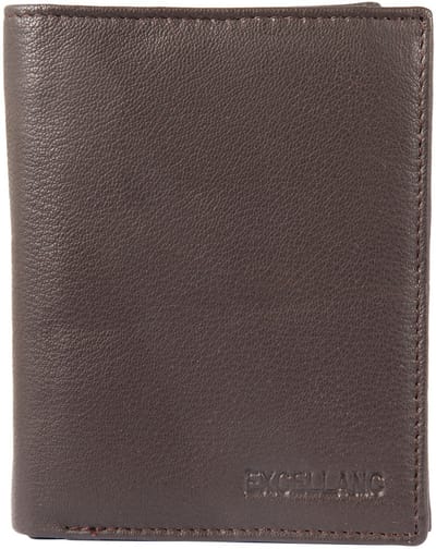 EXCELLANC Excellanc Unisex portemonnee Metin horizontaal formaat - Robuuste herenportemonnee met muntvak