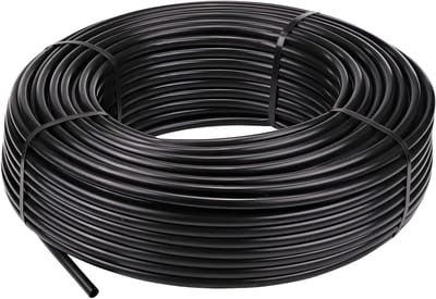 Drip Hose voor Micro Irrigatiesysteem, 20 m, 4 mm Binnen- en 7 mm Buitendiameter, Zwart PVC Tuinslang voor Efficiënte Tuinirrigatie