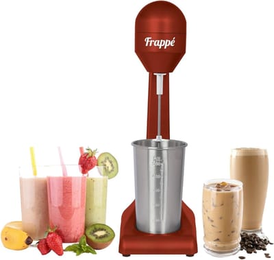 QORA® Milkshake Machine - Milkshake Maker - Smoothie Maker - Rood - 13cm x 18cm x 40cm