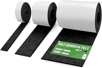 Zelfklevend Vilt voor Meubels - Viltglijders en Bescherming voor Bank en Tafelpoten - Zwart 150 x 40 cm