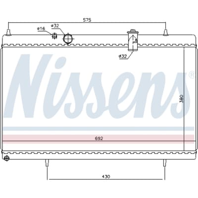 Radiator, motorkoeling NISSENS 61271