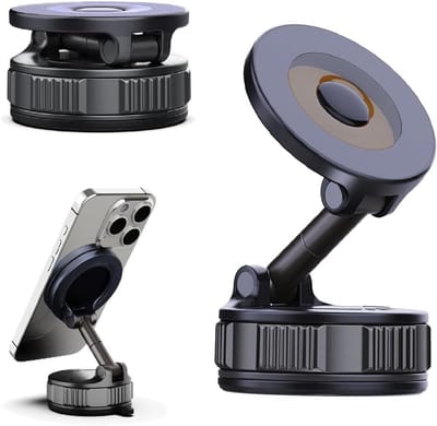 Verstelbare Zuignap Telefoonhouder voor Auto, Magnetische Smartphonehouder Geschikt voor iPhone en Android, Ideaal voor Navigatie en Handsfree Bellen