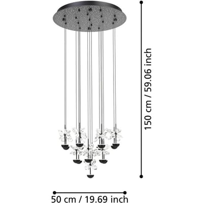 EGLO Stars of Light hanglamp Pianopoli zwart 50x113 cm