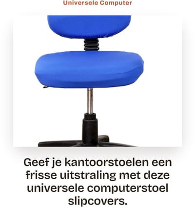 Dailygoods- Stoelhoes Universeel - 2 Stuks - Beschermende Stretch - Verstelbaar - Geschikt voor Kantoorstoelen - Materiaal: 92% Polyester - Afmetingen: Rugleuning 37-50cm, Zitting 38-52cm - Stoelcover