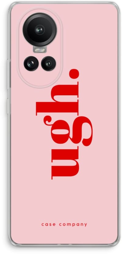 Case Company® - Hoesje geschikt voor Oppo Reno 10 Pro hoesje - Ugh - Soft Cover Telefoonhoesje - Bescherming aan alle Kanten en Schermrand