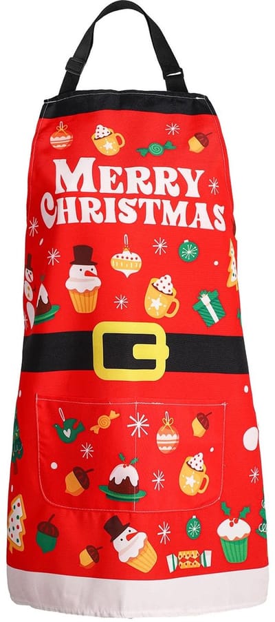 Dailygoods- Kerstschorten 70x60cm - Waterdicht Kookschort - Grappig Ontwerp - Kerstkeukenschort - Geschikt voor Mannen/Vrouwen - Premium Oxford Materiaal - Keukenschort