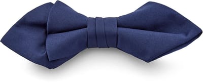 Puntige Marineblauwe Basic Vlinderdas