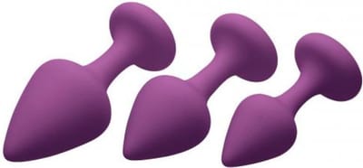 Buttplug Set Purple Pleasure 3 St.