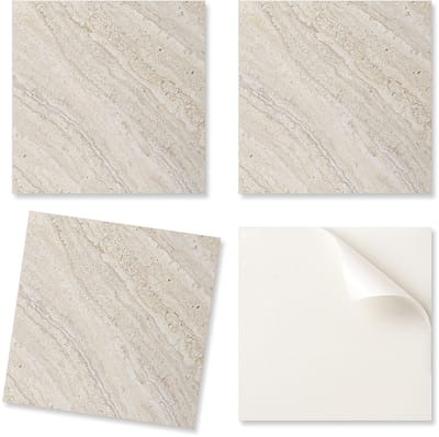 Zelfklevende decoratieve vinyltegels voor thuis, natuursteenpatroon, 20x20x20 cm
