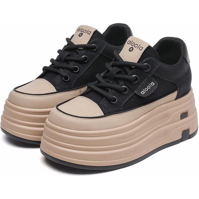 Dames Thermogevormde Schoenen, Platte en Lage Hak Sneakers, Skateboardschoenen, Mode Hoge Hakken, Casual Zomerschoeisel 39 zwart
