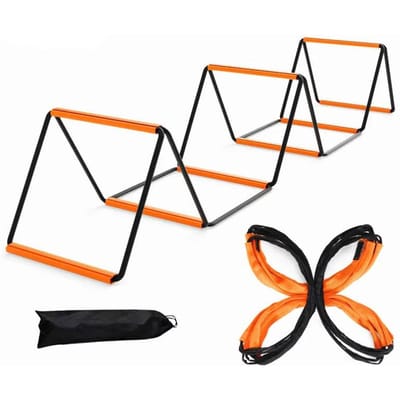 Dual-Purpose Voetbal Training Jump Ladder Multifunctionele Agility Ladder Snelheidstraining Coördinatie Voetwerk Voetbaluitrusting 240cm black