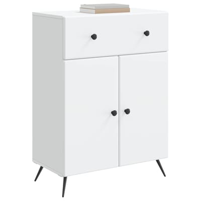vidaXL - Dressoir - Wit - 66 - x - 34,5 - x - 90 - cm - Bewerkt - hout