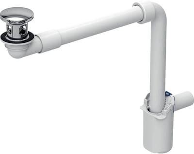 Wastafelafvoer met Push-open Plug Chroom voor Wastafels met Overloop