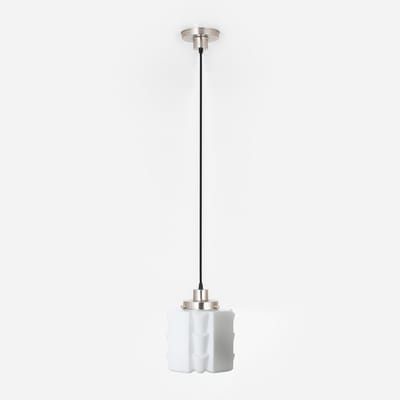 Hanglamp aan snoer Expressionisme 20's Matnikkel - Art Deco Trade