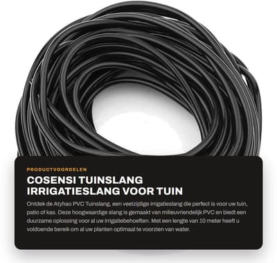 Dailygoods- Tuinslang 20 meter - Tuinslang met haspel - Tuinslanghouder - Tuinslang flexibel - Duurzaam PVC materiaal - Geschikt voor irrigatie - Irrigatietube