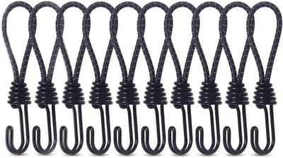 10x Spanbandjes met Haken - Elastische Rubberen Spanners (15 cm) voor Aanhanger en Bevestiging