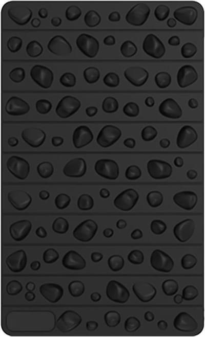 Voetmassagemat - Reflexzonemat steen - Ontspanning thuis - Natuurlijk kiezelsteendesign - 33 x 11 x 11 cm - Zwart
