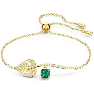 Swarovski Tropisch Blad Armband Damesarmbanden Goud 5519234 Box (Random Color) beige