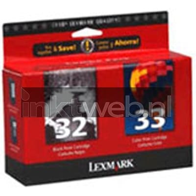 Lexmark 32 / 33 Combopack zwart en kleur (Origineel)