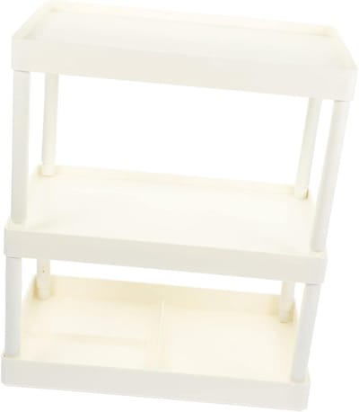 Opbergrek - Cosmetica Organizer - Bureau Ordenen - Drielaags Ontwerp - 28x18.8x18.8 cm - Wit