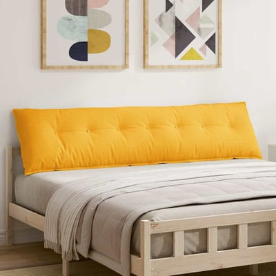 vidaXL - Rugkussen - Licht - Geel - 200 - x - 50 - cm - Corduroy - stof