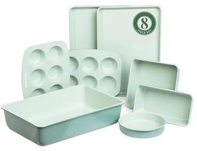 8-delige bakvormen set met antiaanbaklaag en keramische afwerking - PFAS, PFOA, PTFE en BPA-vrij