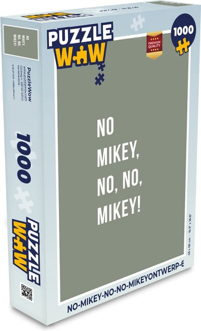 Puzzel Quotes - No Mikey, no, no, Mikey! - Groen - Legpuzzel - Puzzel 1000 stukjes volwassenen