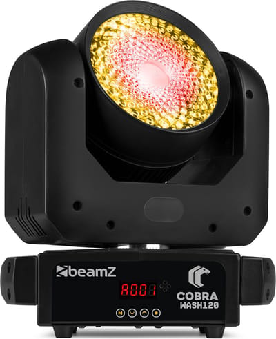 BeamZ Cobra Wash120 moving head met LED ring - RGBW - 120W