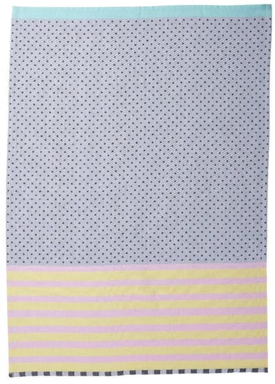 Miss Etoile Keukendoek Miss Etoile Dots geel zwart 70x50cm