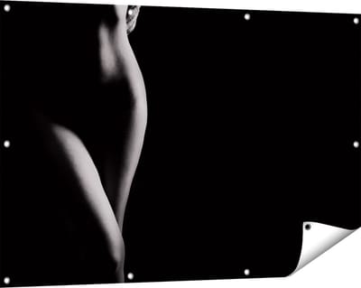 Gards Tuinposter Naakte Vrouw Lichaam - Erotiek - 120x80 cm - Tuindoek - Tuindecoratie - Wanddecoratie buiten - Tuinschilderij