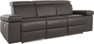 Rayland-Sofa 3-zits - Elektrisch - Bruin PU