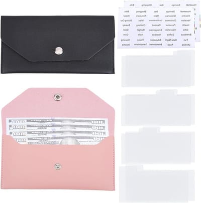 Herbruikbare bankbiljettenhoezen van PU-leer in 2 kleuren - Ideaal voor portemonnees, budgetmappen en retro clutch-organizers voor dames en heren tijdens zakenreizen