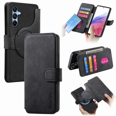CaseNeo Hoesje - Geschikt voor Samsung Galaxy A16 Hoesje - CaseNeo 2-in-1 Book Case & Back Cover - Zwart