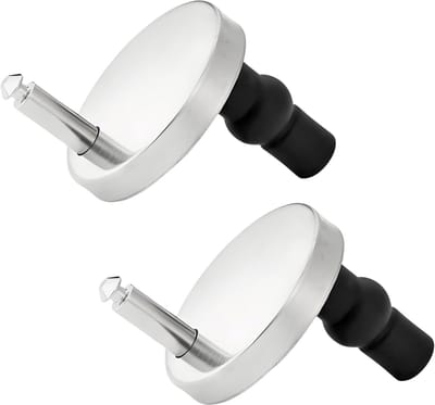 WC-bril bevestiging - Toiletzitting scharnier - Toilet reparatie - Duurzaam rubber staal - 14-16mm gaten - Zilver