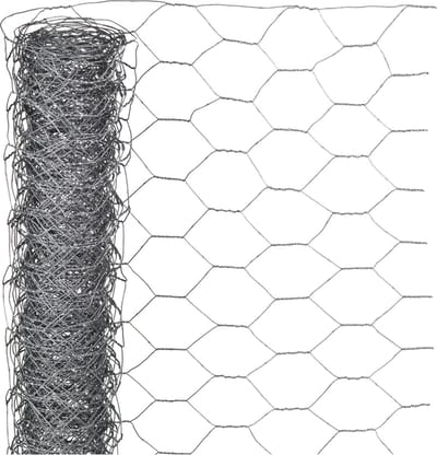 Nature Schermgaas - grijs - verzinkt staal - 50 x 250 cm - zeskantig maaswijdte 13 x 13 mm