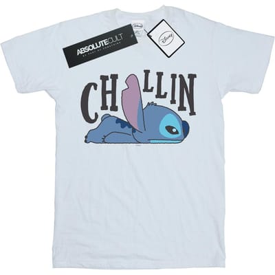 Disney Meisjes Lilo en Stitch Chillin Katoenen T-Shirt (Wit)