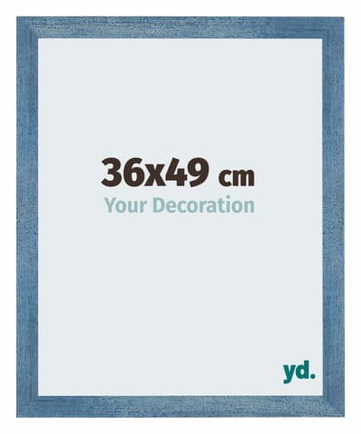 Your Decoration - Puzzellijst 36x49 cm - Helder Blauw Geveegd - Puzzellijst 500-1000 stukjes - MDF Fotolijst - Mura