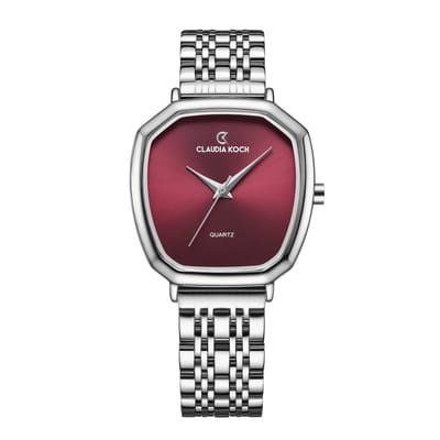 CK Harmony – Silver with Wine Red Dial - ClaudiaKoch Watches CK 4378